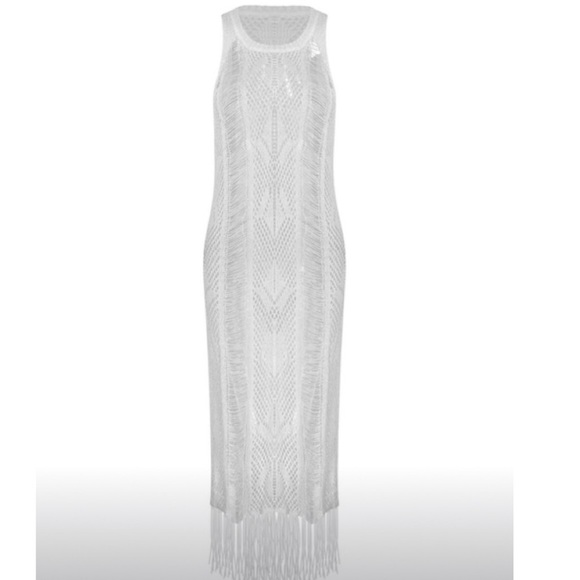 Knitted hollow out tassel cover up swimwear NWT - Picture 8 of 8